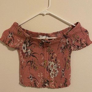 NORDSTROM off the shoulder crop top